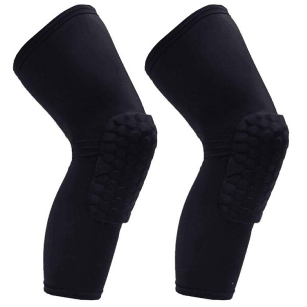 Knee Pads Compression Pads Long Leg Sleeve Collision Avoidance Brace Protection Knee Sleeve for Basketball Football Volleyball Cycling (1 Pair)