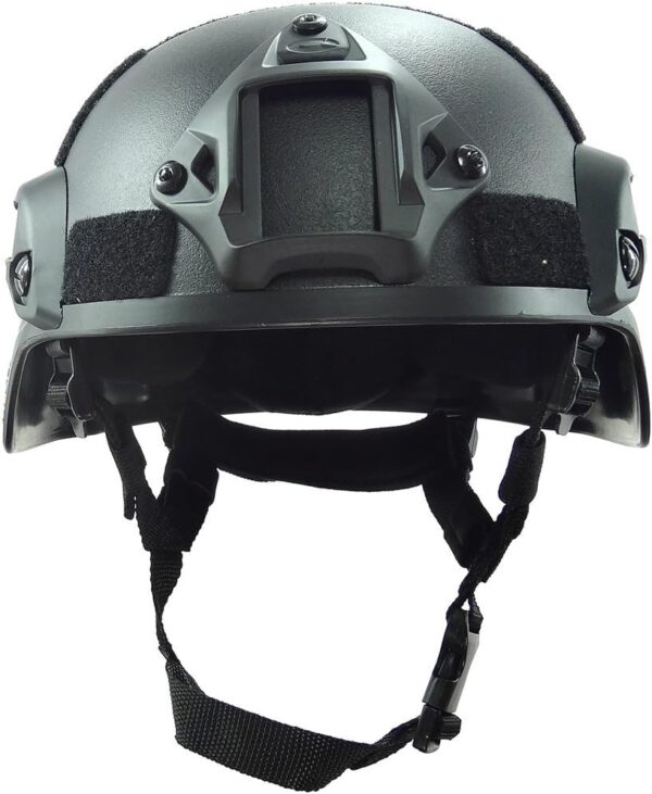 Helmet  2000, 3mm ABS Plastic Adjustable  Tactical Helmet with Ear Protection, Front NVG Mount and Side Rail - Image 2