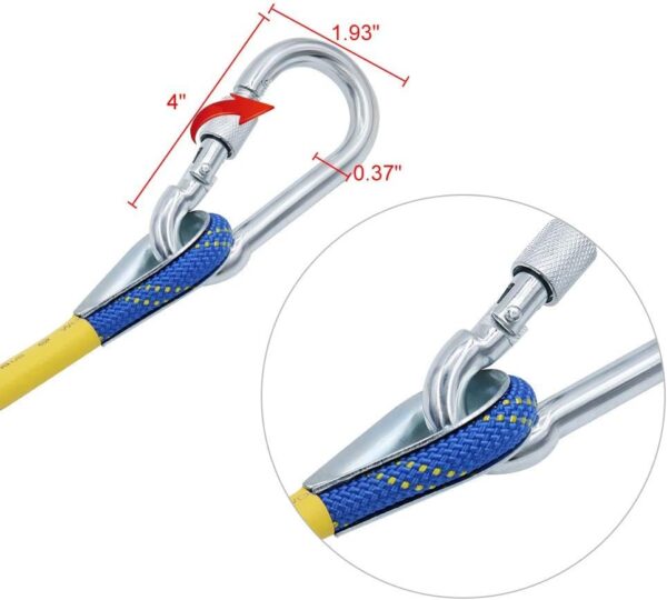 Outdoor Climbing Rope 10M(32ft) 20M(64ft) 30M(96ft) 50M(160ft) 70M(230ft) 152M(500FT) 352M(1000FT) Static Rock Climbing Rope for Escape Rope Ice Climbing Equipment Fire Rescue Parachute - Image 2