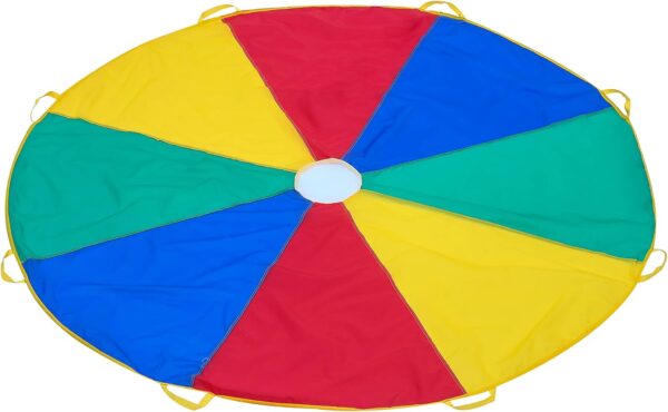 Parachute with Handles 6ft 8ft 10ft 12ft 16ft 20ft Play Parachute Games for Outdoor Team Games,You Can Also Use it for Trampoline Cover Picnic Mat Furniture Cover - Image 2