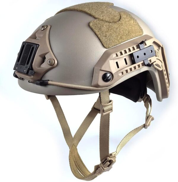 Adjustable Maritime 10 Level of Kevlar Fibre Protective Helmet Tan DE