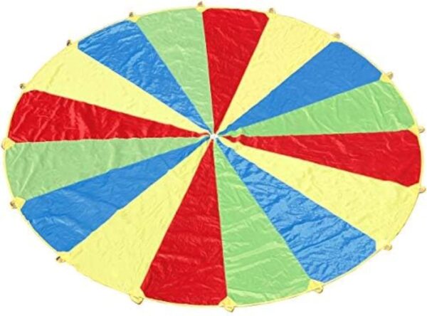 Parachute, Play Parachute 10ft 12ft 16ft with 12 Handles 20ft 24ft with 16 Handles for Kids Cooperation Group Play