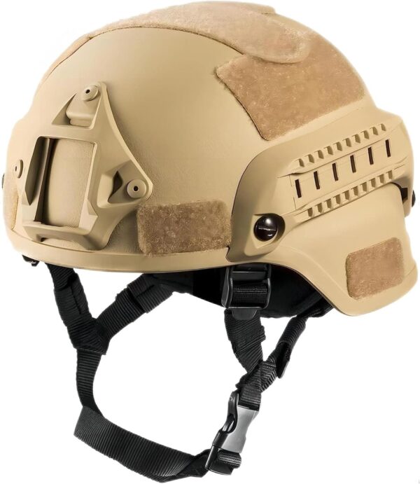 Airsoft Helmet  2000 Tactical Helmet with Ear Protection, Front NVG Mount and Side Rail