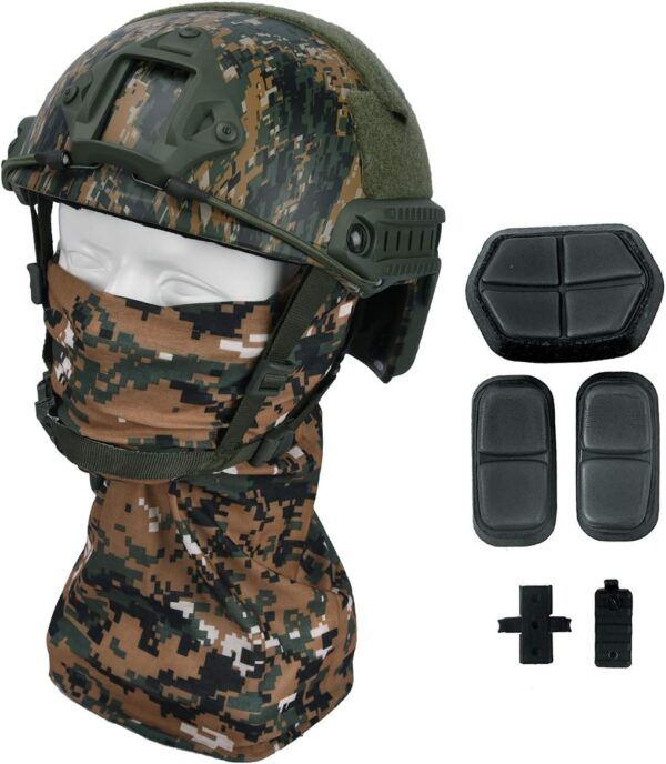 Fast Base Jump Tactical Helmet for Airsoft with 12-in-1 Headwear - Image 2
