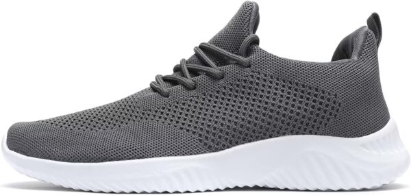 Mens Slip-on Tennis Shoes Walking Running Sneakers Lightweight Breathable Casual Soft Sole Mesh Work Gym Trainers - Image 2
