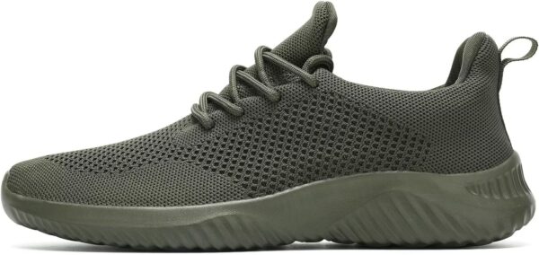 Mens Slip-on Tennis Shoes Walking Running Sneakers Lightweight Breathable Casual Soft Sole Mesh Work Gym Trainers - Image 2