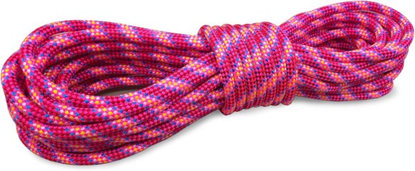 8mm Accessory Cord 30M (100ft)  Rock Climbing Rope 14Kn High Tensile Strength Rock Climbing Accessories Cord Double Braid Nylon Cord for Mountain Tree Climbing, Canyoneering,Fire Rescue