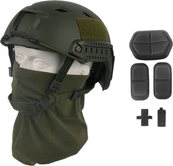 Fast Base Jump Tactical Helmet for Airsoft with 12-in-1 Headwear - Image 2