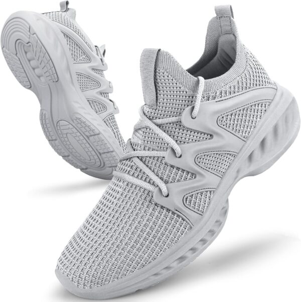 Men's Slip on Walking Shoes Lightweight Breathable Non Slip Running Shoes Athletic Gym Tennis Shoes Sneakers for Men - Image 2