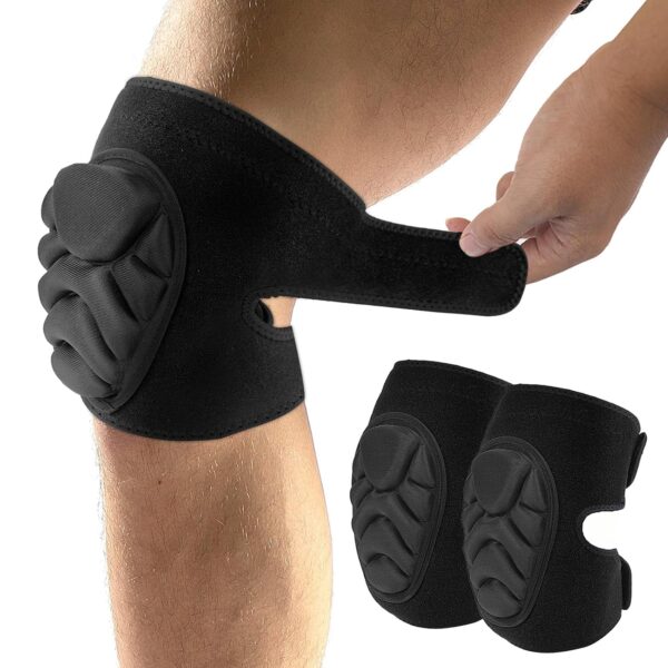 Adult Knee Pads for Gardening, Non-Slip Collision Adjustable Anti-Slip Strap with Thick EVA Foams for House Cleaning, Repairs, Floor Spreading, Volleyball, Soccer, Dance (Medium)