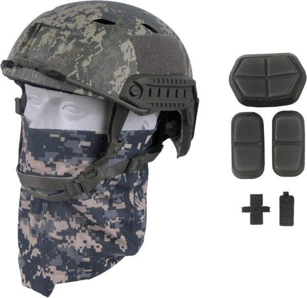 Fast Base Jump Tactical Helmet for Airsoft with 12-in-1 Headwear - Image 2
