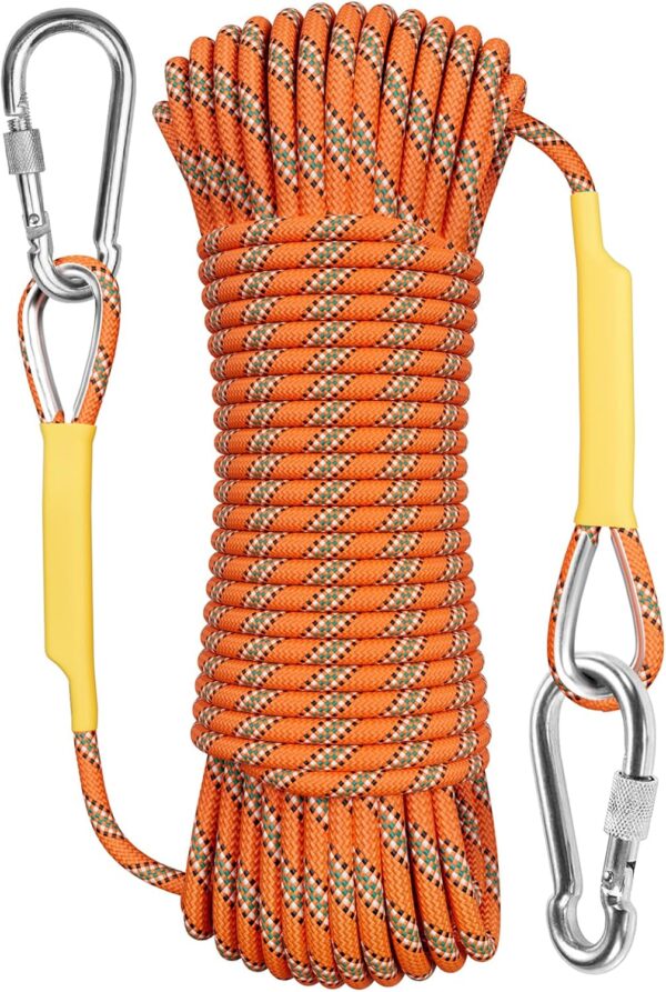 Outdoor Climbing Rope 10M(32ft) 20M(64ft) 30M(96ft) 50M(160ft) 70M(230ft) 152M(500FT) 352M(1000FT) Static Rock Climbing Rope for Escape Rope Ice Climbing Equipment Fire Rescue Parachute
